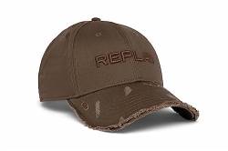 Replay Unisex Baseball Cap mit Logo, Braun (Pale Grey Brown 081), Onesize von Replay