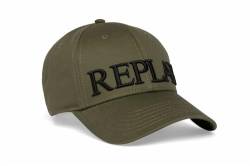 Replay Unisex Damen Herren Damen Herren Baseball Cap aus Baumwolle, Grün (Khaki Green 411), Onesize von Replay