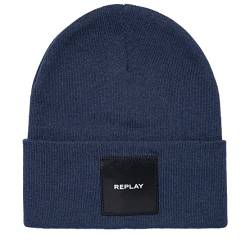 Replay Unisex Mütze mit Logo, Dk Blue 499 (Blau), Onesize von Replay