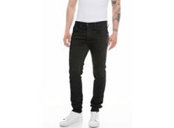 Slim-fit-Jeans REPLAY "Anbass" Gr. 29, Länge 30, schwarz (black) Herren Jeans Slim Fit von Replay
