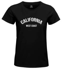 Republic Of California Damen Worepczts100 T-Shirt, Schwarz, X-Large von REPUBLIC OF CALIFORNIA