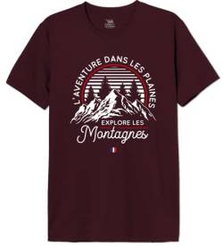 Republic Of California Herren Merepczts038 T-Shirt, Burgundy, XL von Republic Of California