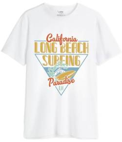 Republic Of California Herren Merepczts115 T-Shirt, weiß, XXL von Republic Of California