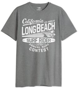 Republic Of California Herren Merepczts116 T-Shirt, Grau meliert, L von Republic Of California