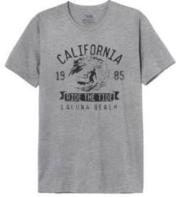 Republic Of California Herren Merepczts123 T-Shirt, Grau meliert, XL von Republic Of California