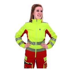 RescPol Softshelljacke Rettungsdienst leuchtgelb/rot mit Reflexstreifen 3XL von RescPol