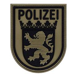 Rubberpatch Polizei Hessen - steingrau/oliv von RescPol