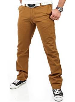 Reslad Herren Chino Hose Chinohose Herren Hosen Herrenhose Stretch Stoffhose Männer Braun (W29 / L32, RS-2001 Braun) von Reslad