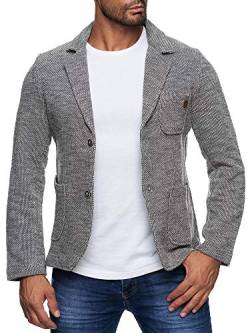 Reslad Herren-Sakko Sportlich Jakett Anzug Jacke Slim Fit Freizeit Blazer-Herren RS-1421 Grau 2XL von Reslad