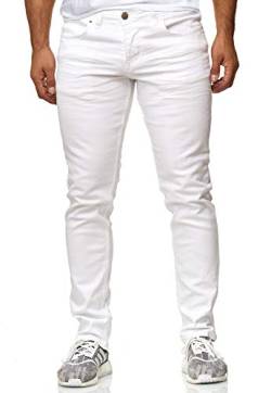 Reslad Jeans-Herren Slim Fit Basic Style Stretch-Denim Jeans-Hose RS-2063 (W36 / L34, Weiß) von Reslad