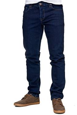 Reslad Jeans-Herren Slim Fit Basic Style Stretch-Denim Jeans-Hose RS-2063 Dunkelblau W31 / L30 von Reslad