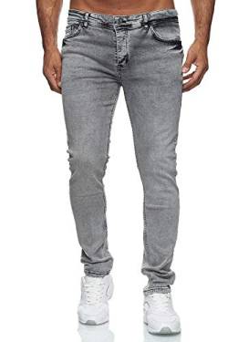 Reslad Jeans-Herren Slim Fit Basic Style Stretch-Denim Männer Jeans-Hose RS-2063 (W30 / L32, Grau (2091)) von Reslad