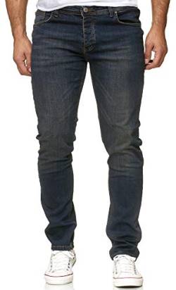 Reslad Jeans-Herren Slim Fit Basic Style Stretch-Denim Männer Jeans-Hose RS-2063 (W32 / L32, Dunkelblau (2091)) von Reslad