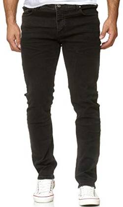 Reslad Jeans-Herren Slim Fit Basic Style Stretch-Denim Männer Jeans-Hose RS-2063 (W32 / L32, Schwarz (2092)) von Reslad