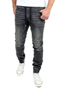 Reslad Jogging Jeans Used Look Jeans-Herren Slim Fit Jogging-Hose Jogger RS-2073 Schwarz 2XL von Reslad
