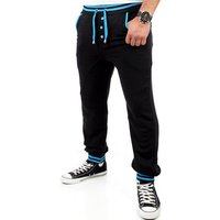 Reslad Jogginghose Reslad Herren Buttoned Style Sweatpants Jogginghose RS-5150 (1-tlg) Sporthose Kontrast Sweathose von Reslad