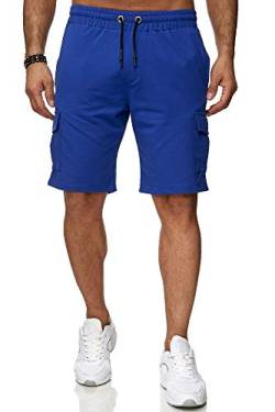 Reslad Kurze Hose Herren Cargo Bermuda Shorts Jogginghose Sport-Hose RS-5069 (L, Royalblau) von Reslad