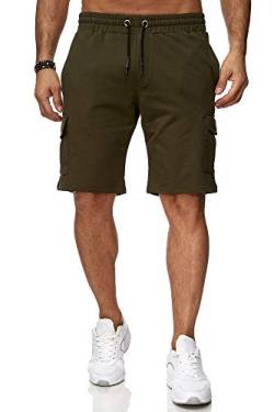 Reslad Kurze Hose Herren Cargo Bermuda Shorts Jogginghose Sport-Hose RS-5069 Khaki S von Reslad