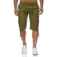 Reslad Leinenhose Reslad Leinen Cargo Shorts Männer Strandhose Herren Leinenhose 3/4 (1-tlg) Strandhose im Leinen-Look mit Cargotaschen von Reslad