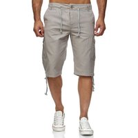 Reslad Leinenhose Reslad Leinen Cargo Shorts Männer Strandhose Herren Leinenhose 3/4 (1-tlg) Strandhose im Leinen-Look mit Cargotaschen von Reslad