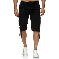 Reslad Leinenhose Reslad Leinen Cargo Shorts Männer Strandhose Herren Leinenhose 3/4 (1-tlg) Strandhose im Leinen-Look mit Cargotaschen von Reslad