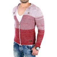 Reslad Strickjacke Reslad Strickjacke Herren Colorblock Kapuzen Cardigan Jacke RS-3107 (1-tlg) Kapuzenpullover Zipper Hoodie von Reslad