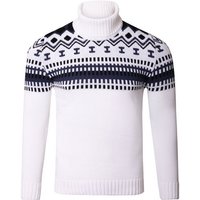 Reslad Strickpullover Reslad Rollkragenpullover Herren Grobstrick Norweger Pullover Winter (1-tlg) Strickpullover Männer Norwegermuster mit Roll Neck von Reslad