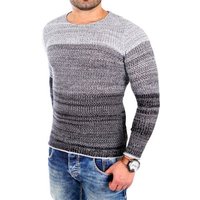 Reslad Strickpullover Reslad Strickpullover Herren Colorblock Crewneck Pullover RS-3106 (1-tlg) Colorblock Rundhalspullover von Reslad