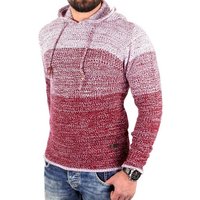 Reslad Strickpullover Reslad Strickpullover Herren Colorblock Kapuzen-Pu (1-tlg) Colorblock Hoodie von Reslad