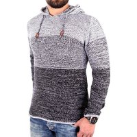 Reslad Strickpullover Reslad Strickpullover Herren Colorblock Kapuzen-Pullover Hoodie RS-310 (1-tlg) Colorblock Hoodie von Reslad