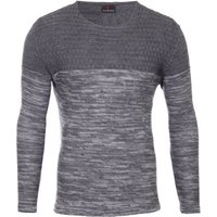 Reslad Strickpullover Reslad Strickpullover Herren-Pullover Melange Colorblock Rundhals (1-tlg) Slim Fit Rundhalspullover für Männer von Reslad