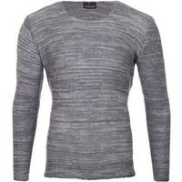 Reslad Strickpullover Reslad Strickpullover Herren-Pullover Melange Look Grobstrick-Pulli (1-tlg) Slim Fit Rundhalspullover für Männer von Reslad