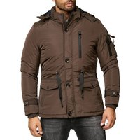 Reslad Winterjacke Herren-Jacke Anorak Männer-Jacke Parka Winterjacke mit abnehmbarer warme gesteppte Jacke mit Kapuze von Reslad