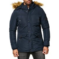 Reslad Winterjacke Herren Jacke Winter-Jacke Herren-Parka Kapuzen-Jac warme gesteppte Jacke mit Kapuze von Reslad