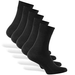 Socken Damen Herren Herrensocken Männer 39 40 41 42 Black Baumwollsocken Socks Baumwolle Business Frauen Lange Strümpfe ohne Gummi Damenstrümpfe Dünne Anzugsocken Größe Soken 10er Pack Gr.39-42 Schwar von Reslad