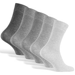 Socken Herren Herrensocken Graue 39 40 41 42 Grey Baumwollsocken Socks Baumwolle Business Männer Lange Strümpfe Casual Herrenstrümpfe Dünne Anzugsocken Größe Anzug Soken 10er Pack Gr.39-42 Grau von Reslad