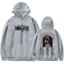 Damen Herren Hoodies Tate McRae Hoodie Print Think Later World Tour Sweatshirt Mode Rapper Cosplay Street Fan Geschenk Hoodie Bekleidung XS-3XL-Black||XS von Respeto