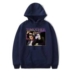 Kapuzenpullover Timothee Chalamet Retro Hoodie Sweatshirt Frauen Männer Langarm Mode Pullover Kleidung XS-3XL-Black||XS von Respeto