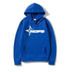 Respeto Unisex Hoodie Sport Hoodie, Herren NOFS Sports Letter Print Loose Pullover Hoodie Y2K Hip-Hop Street Sports Pullover Casual Top XS-3XL-Blue||XS von Respeto