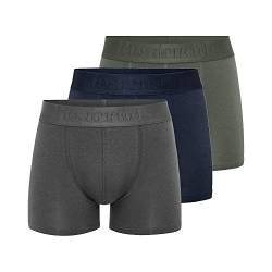 Resteröds - Retroshorts 'Gunnar' - Herren - 3-Pack - enganliegende Boxershorts aus Viskose (aus Bambus-Cellulose) - FSC Zerifiziert - Grau/Navy/Olive - M von Resteröds