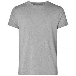 Resteröds T-Shirt aus Bambus und ökologischer Baumwolle für Herren, lang, Rundhals, halbarm Shirts für Männer, grau, XL von Resteröds
