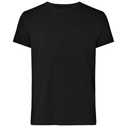 Resteröds T-Shirt aus Bambus und ökologischer Baumwolle für Herren, lang, Rundhals, halbarm Shirts für Männer, schwarz, M von Resteröds