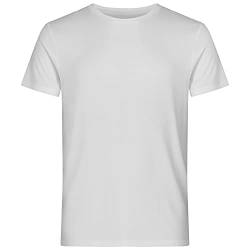Resteröds T-Shirt aus Bambus und ökologischer Baumwolle für Herren, lang, Rundhals, halbarm Shirts für Männer, weiß, S von Resteröds