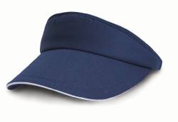 offenes Sport Visor Schirm-Cappie, Farbe:Navy/White von Result Headwear