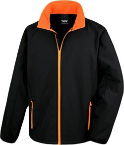 Ergebnis Kern Mens Druckbare Softshell Jacke - 7 Farben / - Black / Orange - 2XL von Result