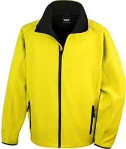 Ergebnis Kern Mens Druckbare Softshell Jacke - 7 Farben / S - Yellow / Black - M von Result