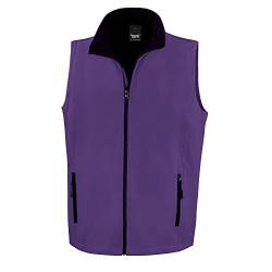 Ergebnis R232M Softshell, bedruckbar, Bodywarmer, Unisex, R232M, Purple/Black, XXXXL von Result