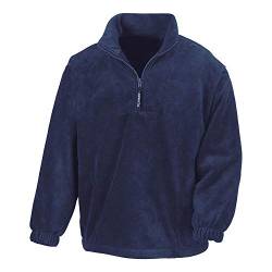 Result - 1/4 Zip Fleece Pullover L,Navy von Result