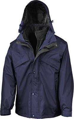 Result 3-in-1-Jacke mit herausnehmbarer Fleece-Innenjacke R68X L,Navy von Result