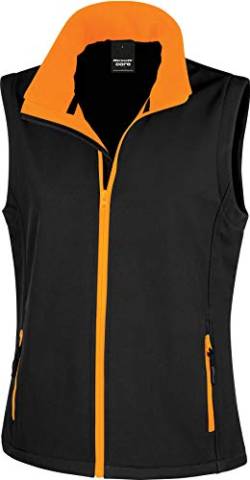 Result Core Damen Bodywarmer Coreprintable Softshell Mehrfarbig Black/Orange L (14) von Result